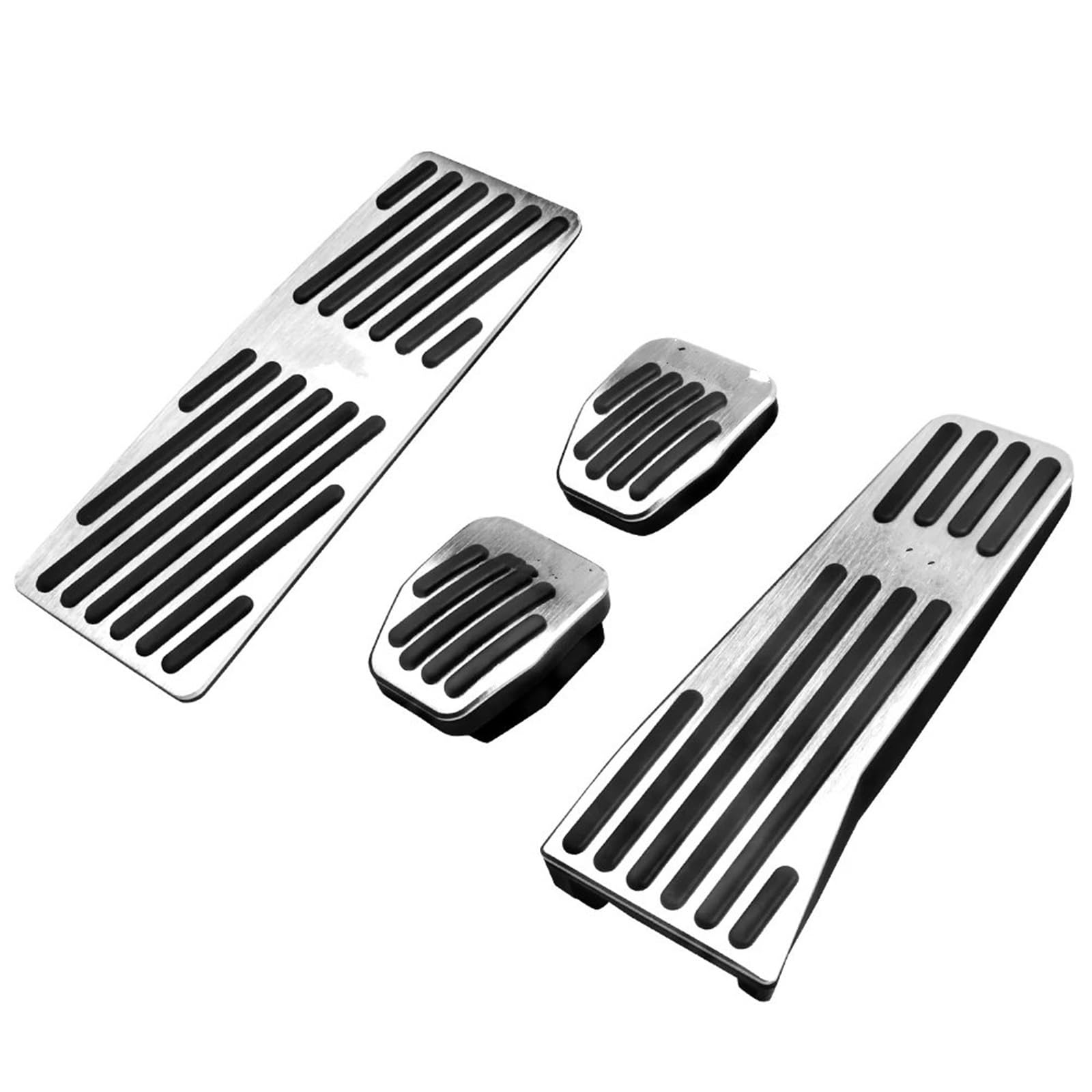 Auto Bremspedal Für Mazda 3 BP Für Axela CX-30 CX30 CX50 CX-50 2019-2023 Auto Fußstütze Pedal Gaspedal Bremse Kupplung Pedale Abdeckung Anti-Slip Pad Fall Pedalkappen(MT 4PCS Silver) von CAIDIS