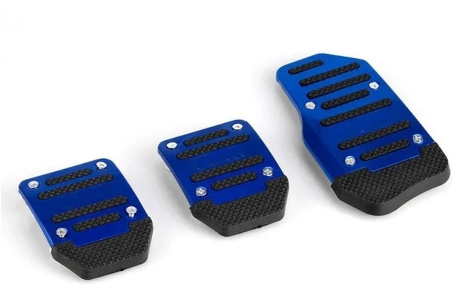 Auto Bremspedal Universal Sport Rutschfeste Auto Pedal Manuelle Serie Kit Bremsbelag Abdeckung 3 Teile/satz Pedalkappen(Blue) von CAIDIS