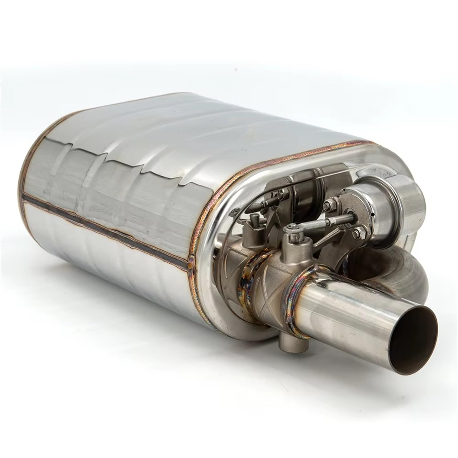 Auto Endrohrblenden Für 2"/2,5"/3'' Zoll Schräge Auslassspitze, Für Anschweißen Eines Einzelnen Auspuffschalldämpfers Mit Fernbedienungsschalter Auspuff Endrohre(70MM Muffler Right) von CAIDIS