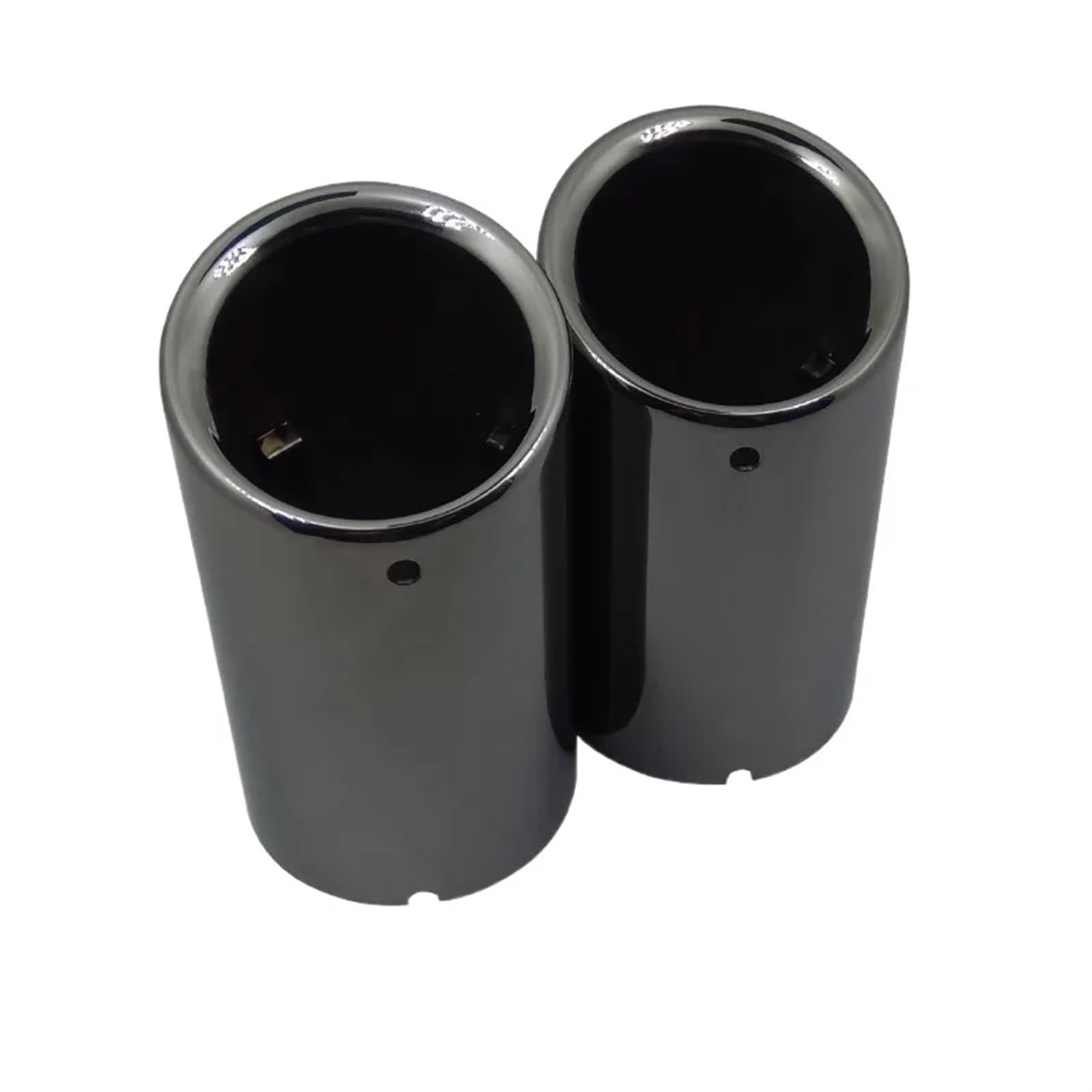 Auto Endrohrblenden Für VW Für Für Passat Auspuff Tip Muffler 2 PCS Auto Auspuffrohr Tipps Düse Einlass 3 "/76mm Auspuff Endrohre(Titanium Black) von CAIDIS