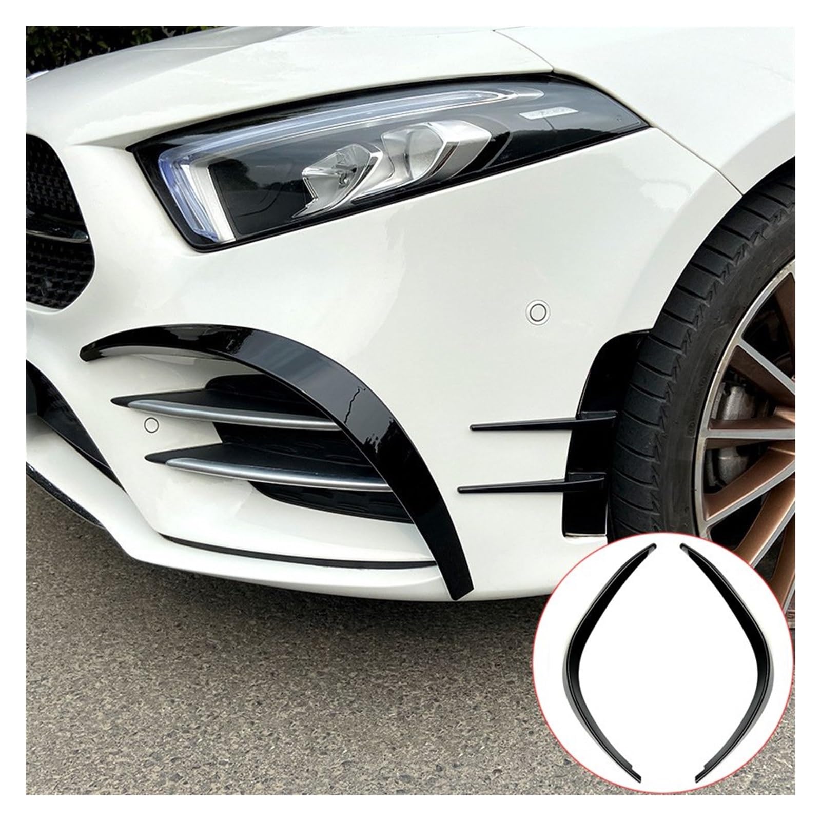 Auto-Frontspoiler Für Benz W177 A180 A200 A250 A260 Für AMG A35 2018 2021 2022 Auto Front Canards Schürze Stoßstange Splitter Spoiler Auto Frontspoiler Lippe(C) von CAIDIS