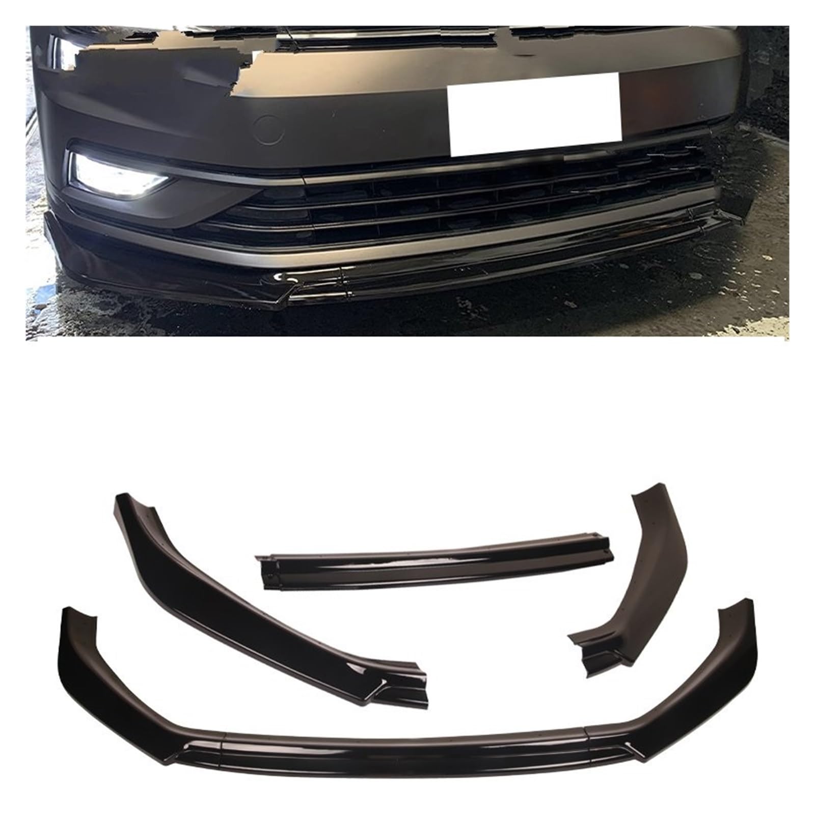 Auto-Frontspoiler Für Golf 7 7,5 MK7 MK 7,5 Standard Für TSI Für TDI 2012-2020 Front Stoßstange Splitter Lip Diffusor Körper Kit Spoiler Schutz Auto Frontspoiler Lippe(75 Gloss Black) von CAIDIS