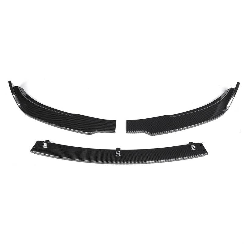 Auto-Frontspoiler Für Tesla Für Modell 3 Limousine 2016-2019 3Pcs Auto Front Stoßstange Splitter Lip Body Kit Abdeckung Spoiler Diffusor Auto Frontspoiler Lippe(Carbon Look) von CAIDIS