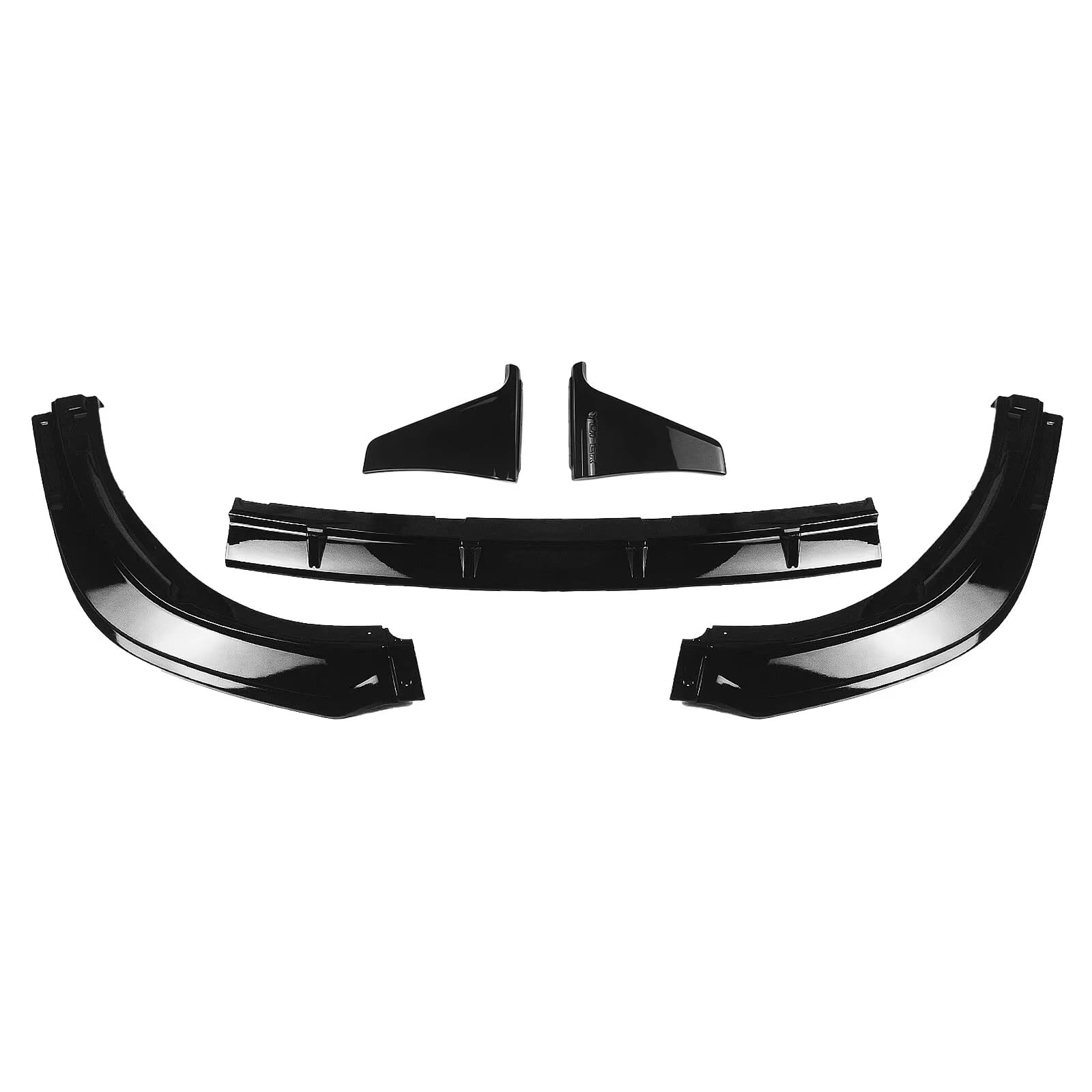 Auto-Frontspoiler Für Toyota Für Camry SE Für XSE 2018-2023 Splitter Spoiler Diffusor Glänzend Schwarz Carbon Fiber Stil 5PCS Auto Front Stoßstange Lip Auto Frontspoiler Lippe(Glossy Black) von CAIDIS