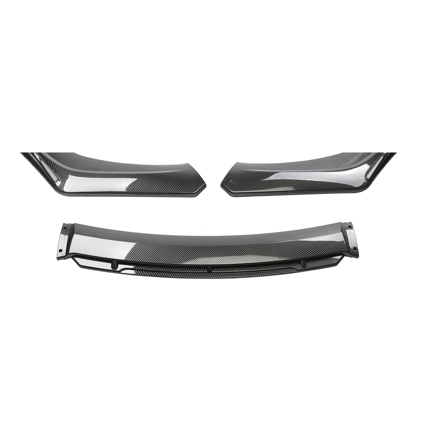 Auto-Frontspoiler Universal Style Auto Frontstoßstange Lip Body Kit Spoiler Carbon Fibe Dekorative Streifen Stoßstange Canard Lip Splitter Auto Frontspoiler Lippe(Carbon Fiber) von CAIDIS