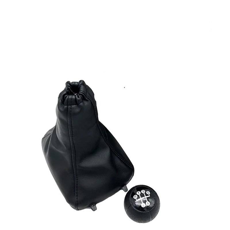 Auto Schaltkopf Knauf Für Opel für Astra II G für Zafira A 1998–2010, 5-Gang-Leder-Auto-Handbremse, Schaltmanschette, Staubschutz, Hebel-Schaltknauf Schalthebelkopf(Gear Shift Knob Case) von CAIDIS