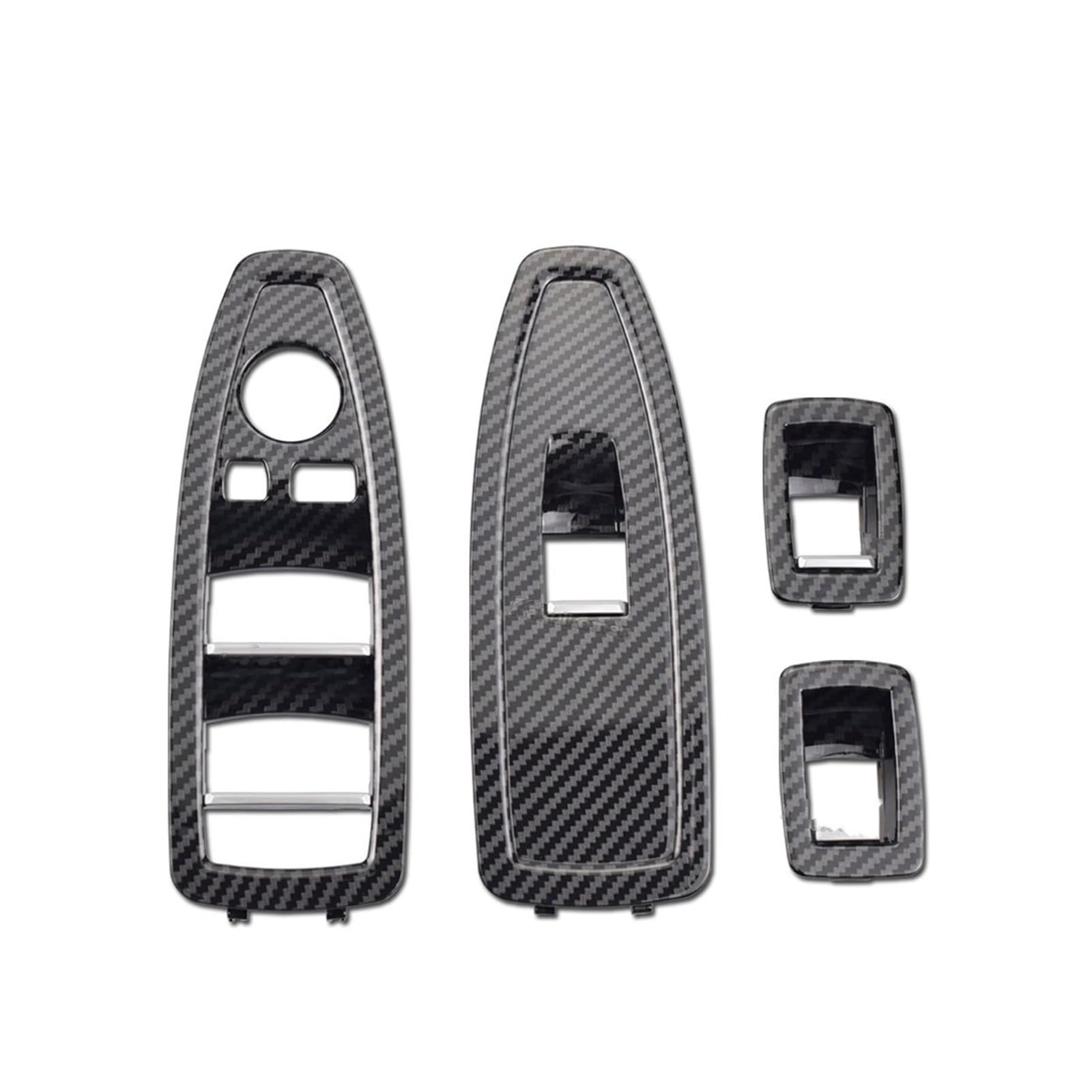 Auto Türgriff Innen Für 1 3 4 Serie F20 F30 F31 F34 F35 F36 Schwarz Beige Carbon LHD RHD Auto Innen Tür Fenster Schalter Panel Abdeckung Ersatz Auto Innentürgriff(A-Carbon 4piece Set) von CAIDIS