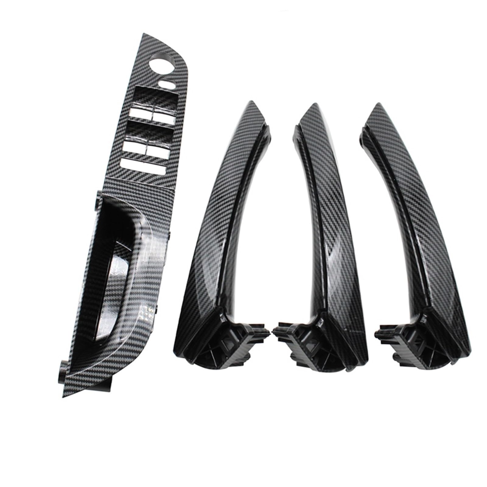 Auto Türgriff Innen Für 3 Serie E90 E91 316 318 320 325 328 LHD Links Fahrer Carbon Fiber Innen Tür Pull Griff Armlehne Panel Vollen Satz Auto Innentürgriff(35.5 Low-end Set) von CAIDIS