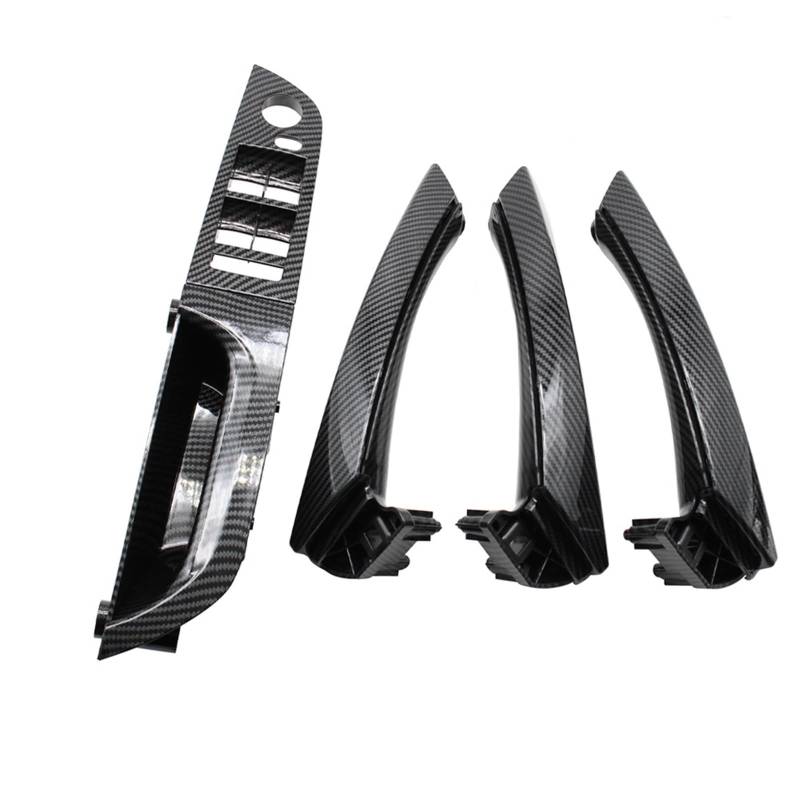 Auto Türgriff Innen Für 3 Serie E90 E91 316 318 320 325 328 LHD Links Fahrer Carbon Fiber Innen Tür Pull Griff Armlehne Panel Vollen Satz Auto Innentürgriff(37.5 Low-end Set) von CAIDIS