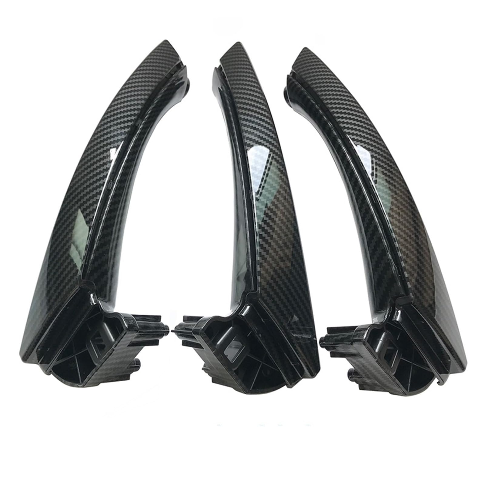 Auto Türgriff Innen Für 3 Serie E90 E91 316 318 320 325 328 LHD Links Fahrer Carbon Fiber Innen Tür Pull Griff Armlehne Panel Vollen Satz Auto Innentürgriff(LHD 6pcs Set) von CAIDIS