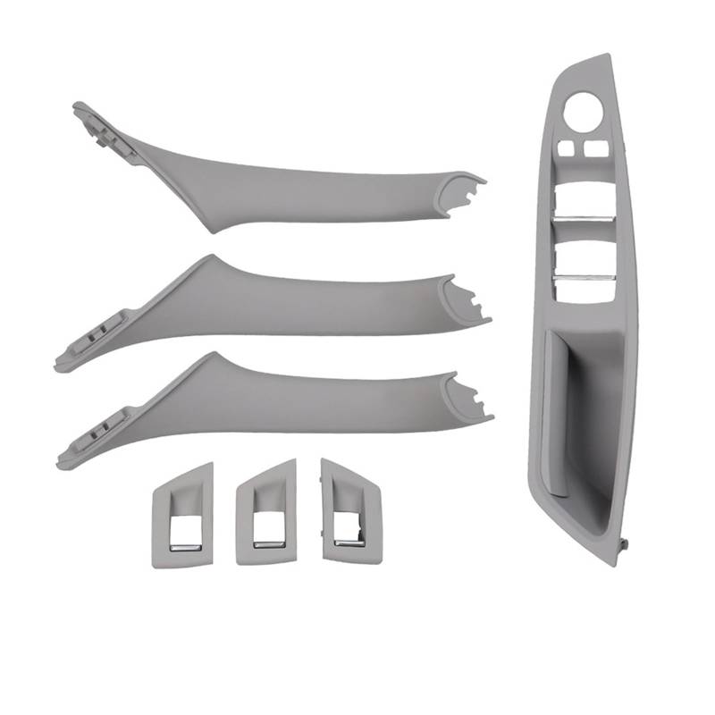 Auto Türgriff Innen Für 5 Series F10 F11 520i 523i 525i 528i 530i RHD Rechts Fahrer Auto Innentür Griff Armlehne Panel Pull Trim Abdeckung Set Auto Innentürgriff(RHD Gray Set) von CAIDIS