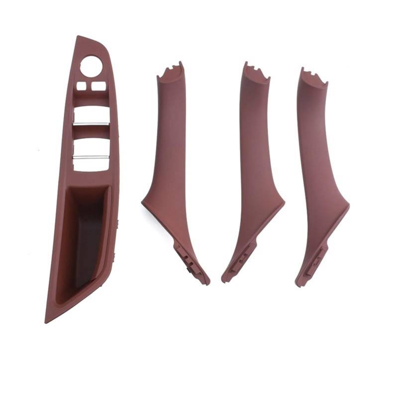 Auto Türgriff Innen Für 5 Series F10 F11 F18 520i 523i 525i 528i 535i Innen Vorne Tür Armlehne Panel Trim Pull Griff Set Ersatz Auto Innentürgriff(Red Brown LHD 4PCS) von CAIDIS