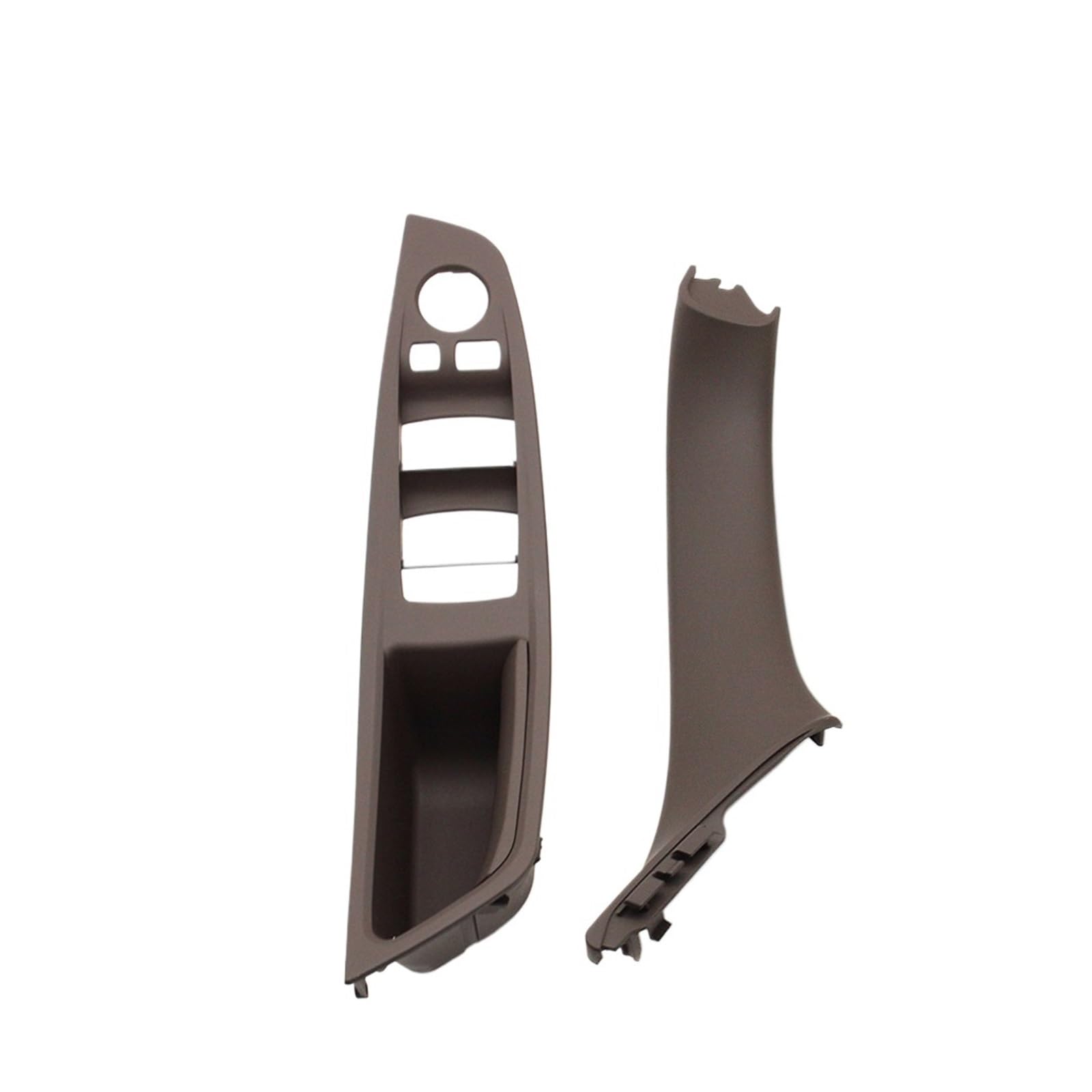 Auto Türgriff Innen Für 5 Series F10 F11 F18 520i 523i 525i 528i 535i LHD Carbon Fiber Beige Schwarz Innen Tür Pull Griff Trim Abdeckung Set Auto Innentürgriff(Moka 2piece Set) von CAIDIS