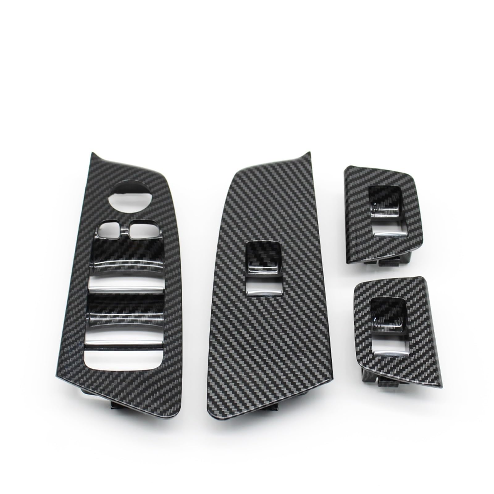 Auto Türgriff Innen Für 5 Series G30 G31 G38 F90 2017 2018 2019 2020 2021 Auto Innentür Carbon Fiber Innen Griff Fenster Schalter Abdeckung Trim Auto Innentürgriff(LHD Cover Set) von CAIDIS