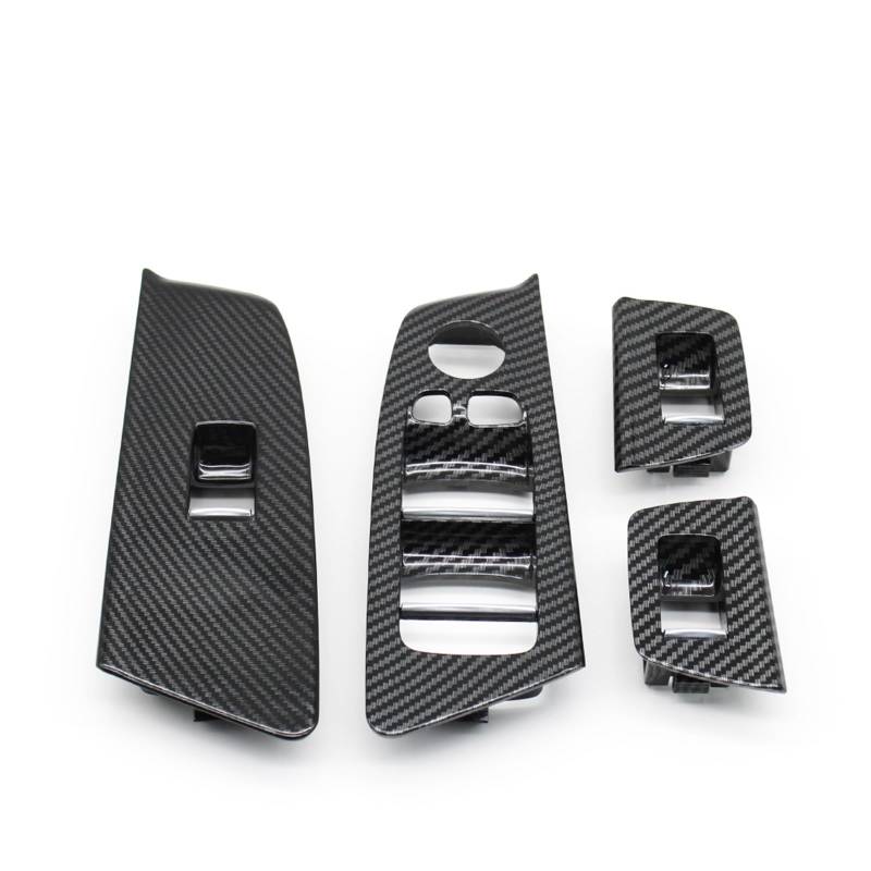 Auto Türgriff Innen Für 5 Series G30 G31 G38 F90 2017 2018 2019 2020 2021 Auto Innentür Carbon Fiber Innen Griff Fenster Schalter Abdeckung Trim Auto Innentürgriff(RHD Cover Set) von CAIDIS