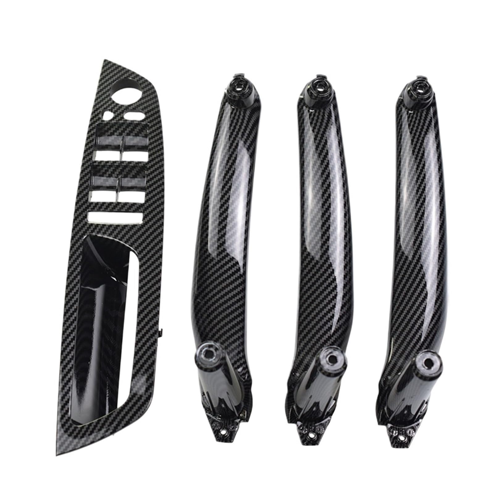 Auto Türgriff Innen Für E70 E71 E72 X5 X6 2007-2014 Carbon Faser Auto Innen Tür Armlehne Griff Inneren Panel Pull Trim Abdeckung Links Rechts Auto Innentürgriff(LHD-Carbon-4piece) von CAIDIS