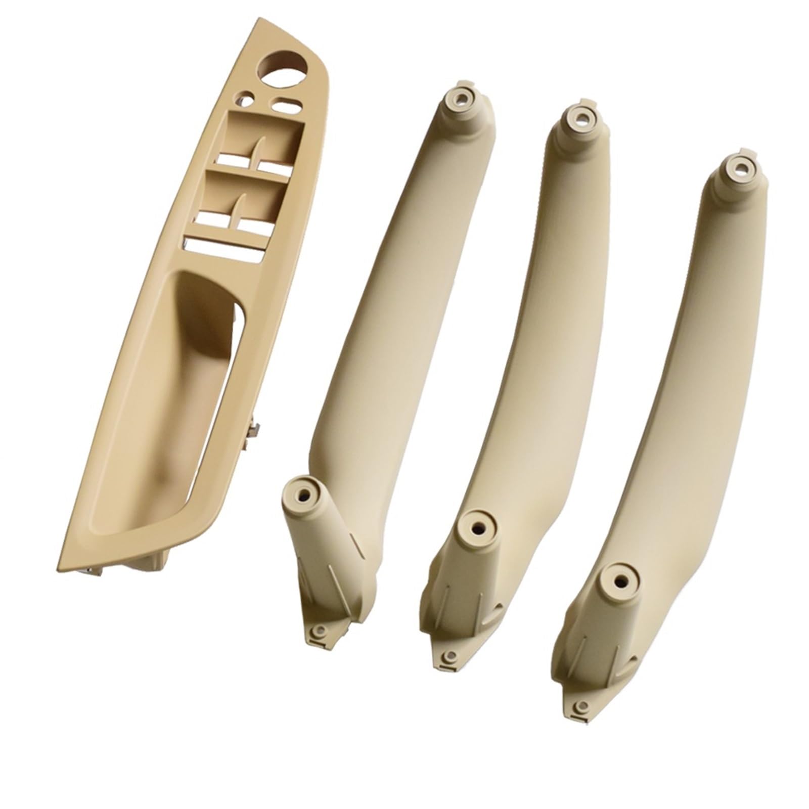 Auto Türgriff Innen Für E70 E71 X5 X6 2007-2014 Armlehne Auto Links Vorne Fahrersitz LHD Innen Türgriff Innere Panel Pull Trim Abdeckung Auto Innentürgriff(Beige-4pcs) von CAIDIS