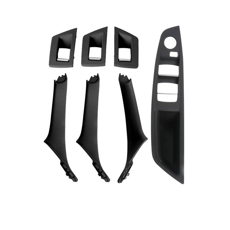 Auto Türgriff Innen Für F10 F11 5 Serie 2010 2011 2012 2013 2014 2015 2016 2017 Auto Innen Tür Griff Trim Fenster Schalter Panel Griff Set Auto Innentürgriff(RHD Black) von CAIDIS