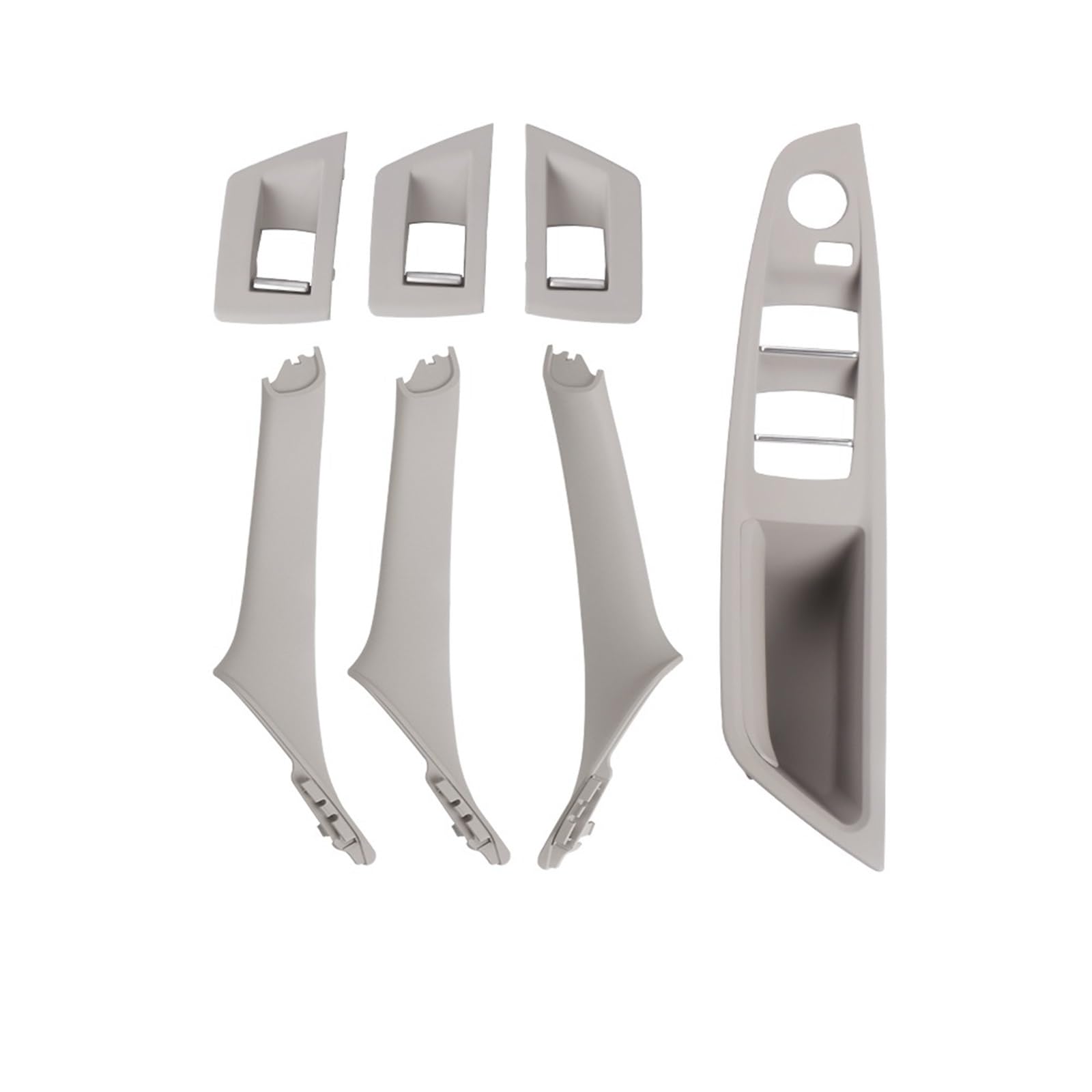 Auto Türgriff Innen Für F10 F11 5 Serie 2010 2011 2012 2013 2014 2015 2016 2017 Auto Innen Tür Griff Trim Fenster Schalter Panel Griff Set Auto Innentürgriff(RHD Gray) von CAIDIS