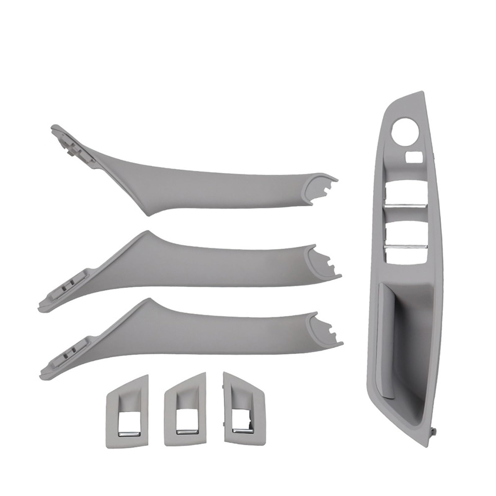 Auto Türgriff Innen Für F10 F11 F18 520 523 525 528 530 RHD Rechts Fahrer Innentür Fenster Schalter Panel Pull Griff 7PCS Set Auto Innentürgriff(Model B Gray) von CAIDIS