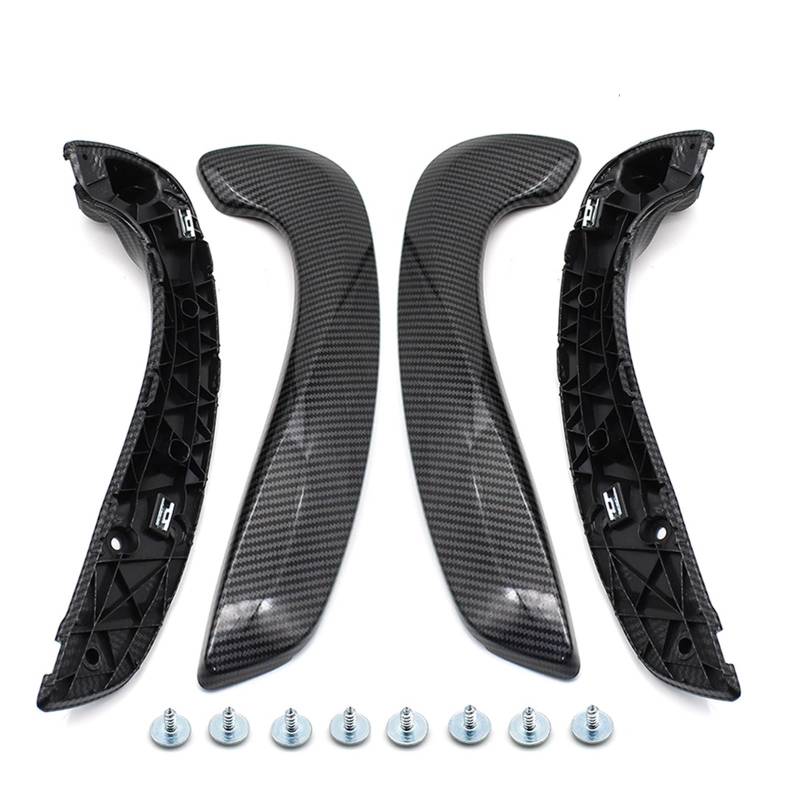 Auto Türgriff Innen Für Megane 3 MK3 Fluence 2008-2016 809540001R 809600007R Innen Auto Vorne Links Rechts Innen Tür Pull Griff Halte Kit Auto Innentürgriff(Carbonfiber 4PCS) von CAIDIS