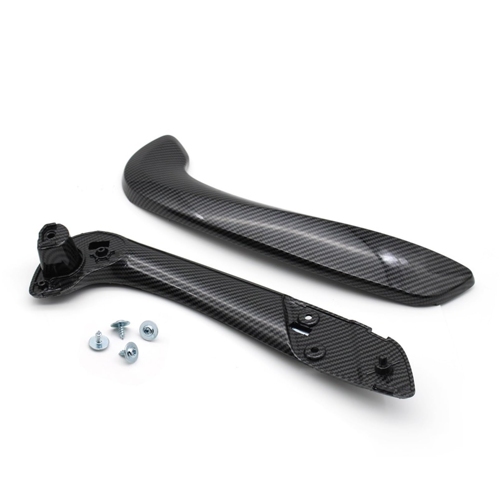 Auto Türgriff Innen Für Megane 3 MK3 Für Fluence 2008-2016 809540001R 809600007R 2PCS Auto Vorne Links Rechts Innen Tür Griff Halte Kit Auto Innentürgriff(Carbon Right) von CAIDIS