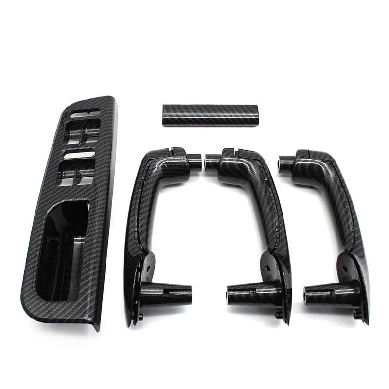 Auto Türgriff Innen Für VW Für Bora Für Golf 4 MK4 Für Jetta 1999-2004 LHD Schwarz Beige Vorne Hinten Links Rechts Tür Pull Greifen Tür Griff Set Auto Innentürgriff(Carbon Fiber 8piece) von CAIDIS