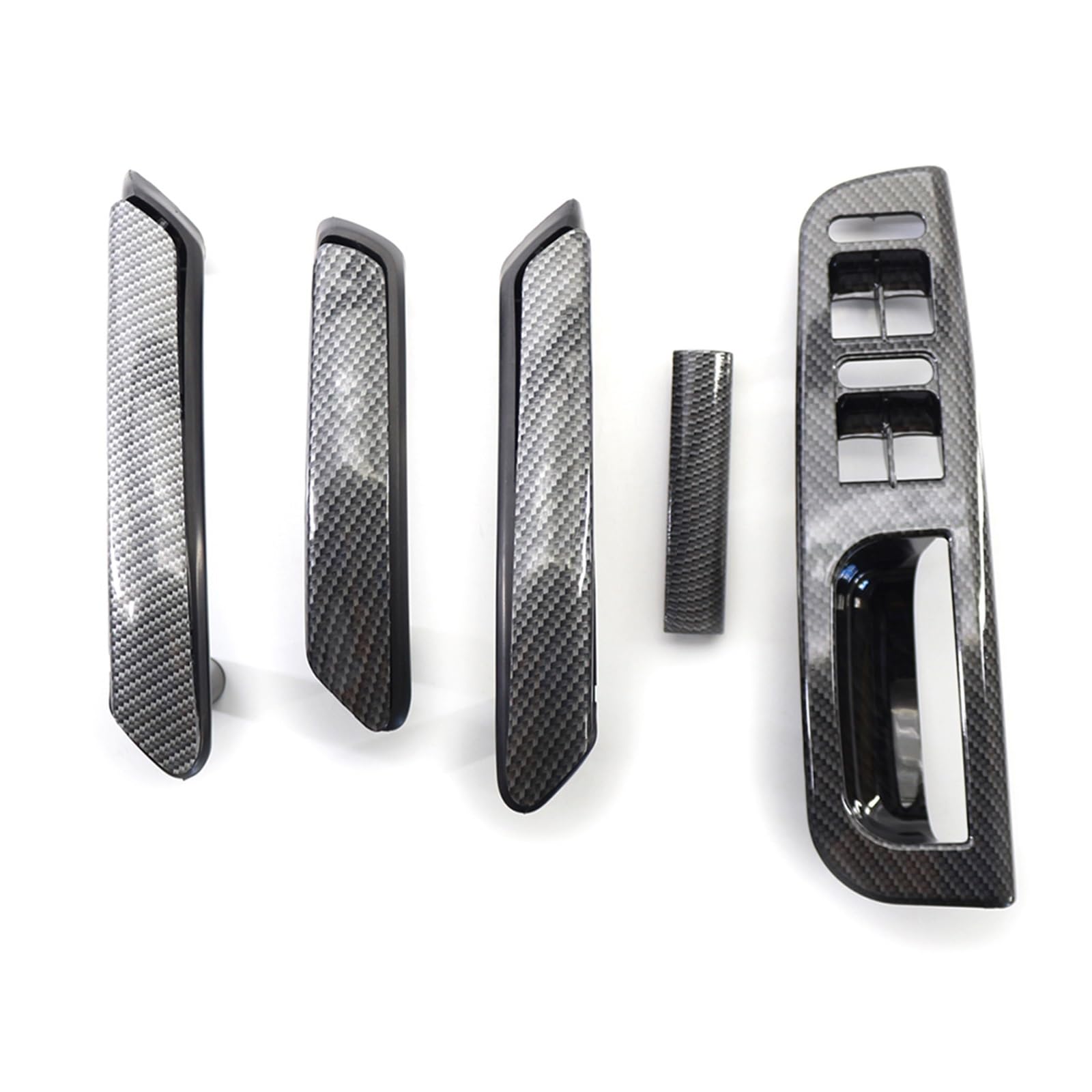 Auto Türgriff Innen Für VW Für Passat B5 1998-2005 4-Tür LHD Carbon Fiber Texture Auto Tür Fenster Schalter Lünette + Innen Tür Pull Griffe Set Auto Innentürgriff von CAIDIS