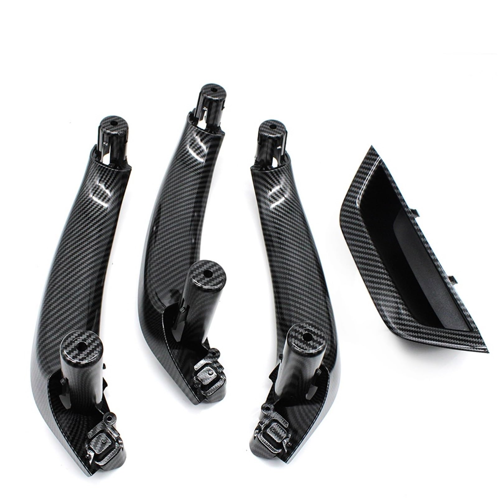 Auto Türgriff Innen Für X3 X4 F25 F26 2010 2011 2012 2013 2014 2015 2016 LHD RHD Carbon Fiber Innen Tür Griff Ersatz Kit Auto Innentürgriff(RHD 4PCS Set) von CAIDIS