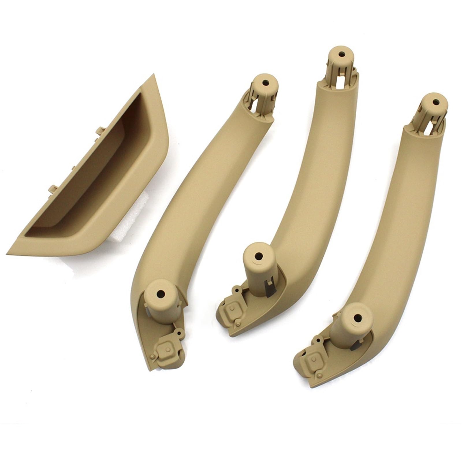 Auto Türgriff Innen Für X3 X4 F25 F26 2010-2016 4 Farben Innen Auto Tür Armlehne Panel Kunststoff Türgriff Abdeckung Trim Ersatz Auto Innentürgriff(Beige 4PCS Set) von CAIDIS