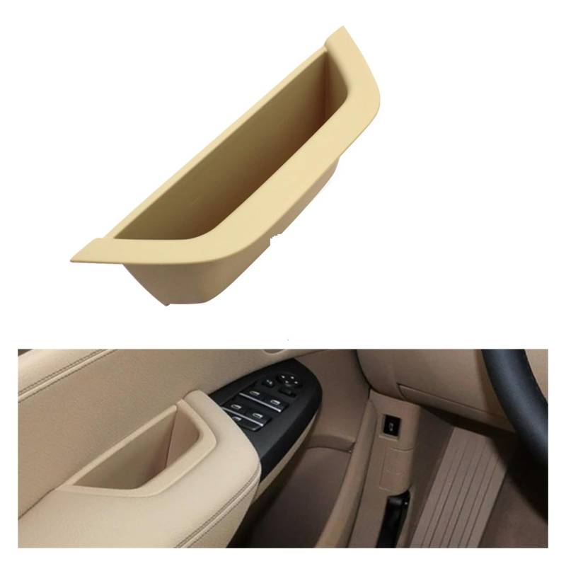 Auto Türgriff Innen Für X3 X4 F25 F26 2010-2016 51417250307 LHD RHD Innen Fahrer Tür Pull Griff Armlehne Panel Abdeckung Lagerung Box Auto Innentürgriff(LHD Beige) von CAIDIS