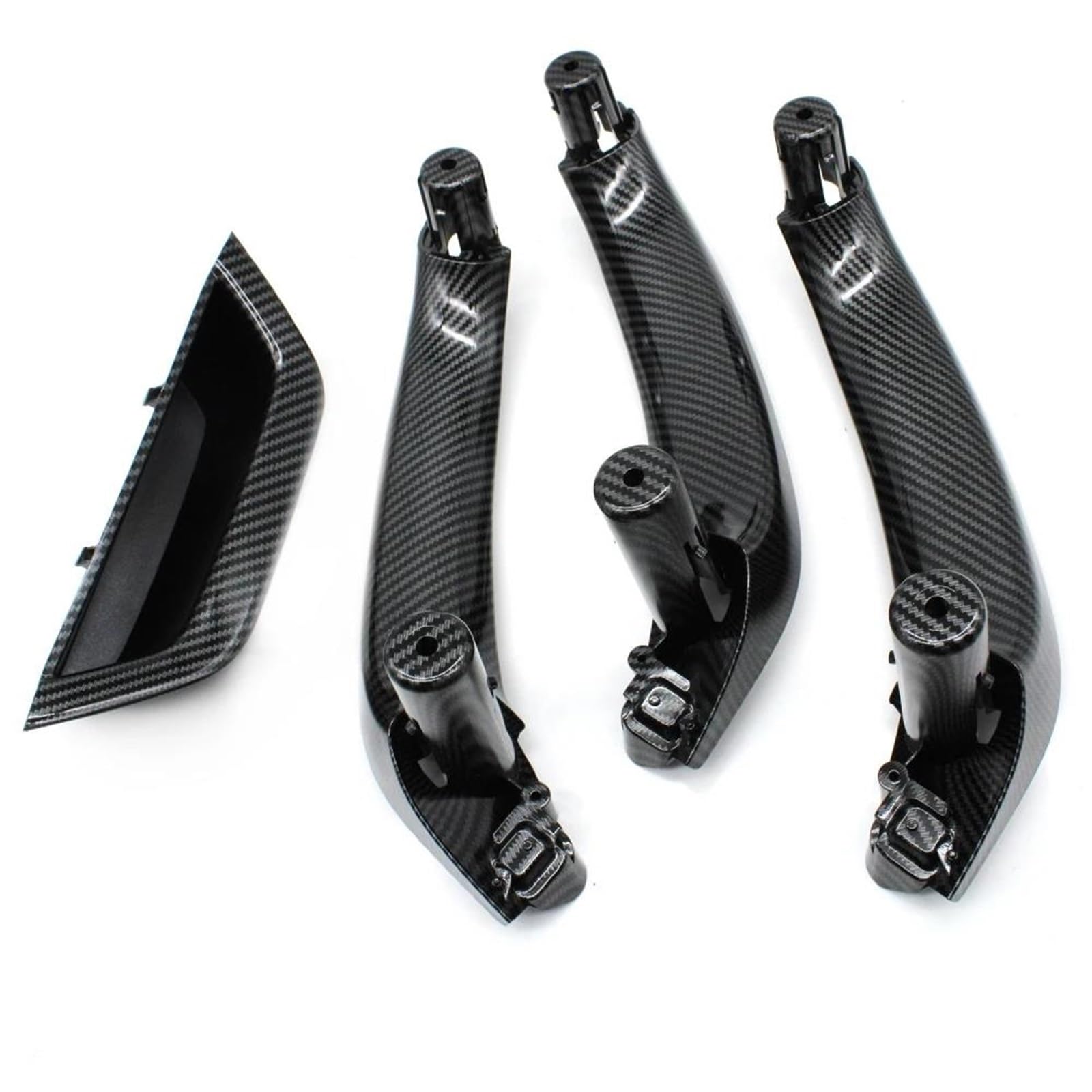 Auto Türgriff Innen Für X3 X4 F25 F26 2010-2016 LHD Auto Innen Vorne Links Fahrertür Armlehne Panel Abdeckung Tür Inner Griff Pull Trim Auto Innentürgriff(LHD Set Carbon) von CAIDIS