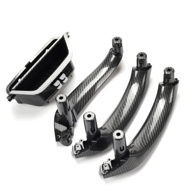 Auto Türgriff Innen Für X3 X4 F25 F26 2010-2016 LHD RHD Auto Vorne Links Tür Inner Griff Pull Trim Tür Innen Panel Griff 51417250307 Auto Innentürgriff(LHD Carbonfiber Set) von CAIDIS