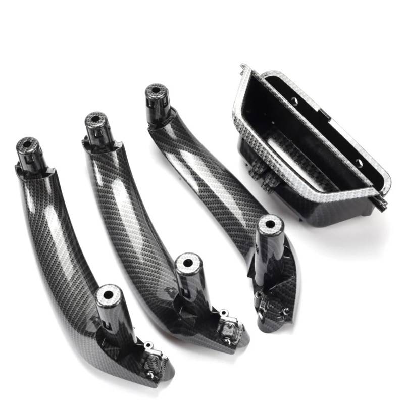 Auto Türgriff Innen Für X3 X4 F25 F26 2010-2016 LHD RHD Auto Vorne Links Tür Inner Griff Pull Trim Tür Innen Panel Griff 51417250307 Auto Innentürgriff(RHD Carbonfiber Set) von CAIDIS