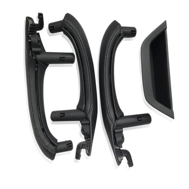 Auto Türgriff Innen Für X3 X4 F25 F26 2010-2016 RHD Auto Innen Tür Griff Mit Leder Abdeckung Fahrer Armlehne Trim Auto Innentürgriff(RHD 7piece Set Black) von CAIDIS