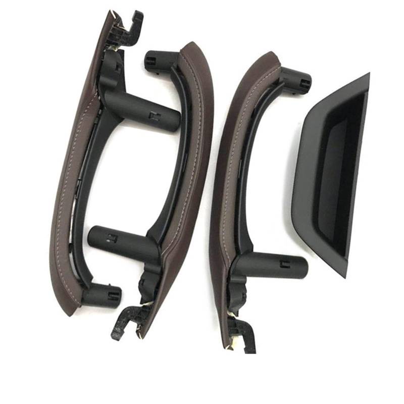 Auto Türgriff Innen Für X3 X4 F25 F26 2010-2016 RHD Auto Innen Tür Griff Mit Leder Abdeckung Fahrer Armlehne Trim Auto Innentürgriff(RHD 7piece Set Moka) von CAIDIS