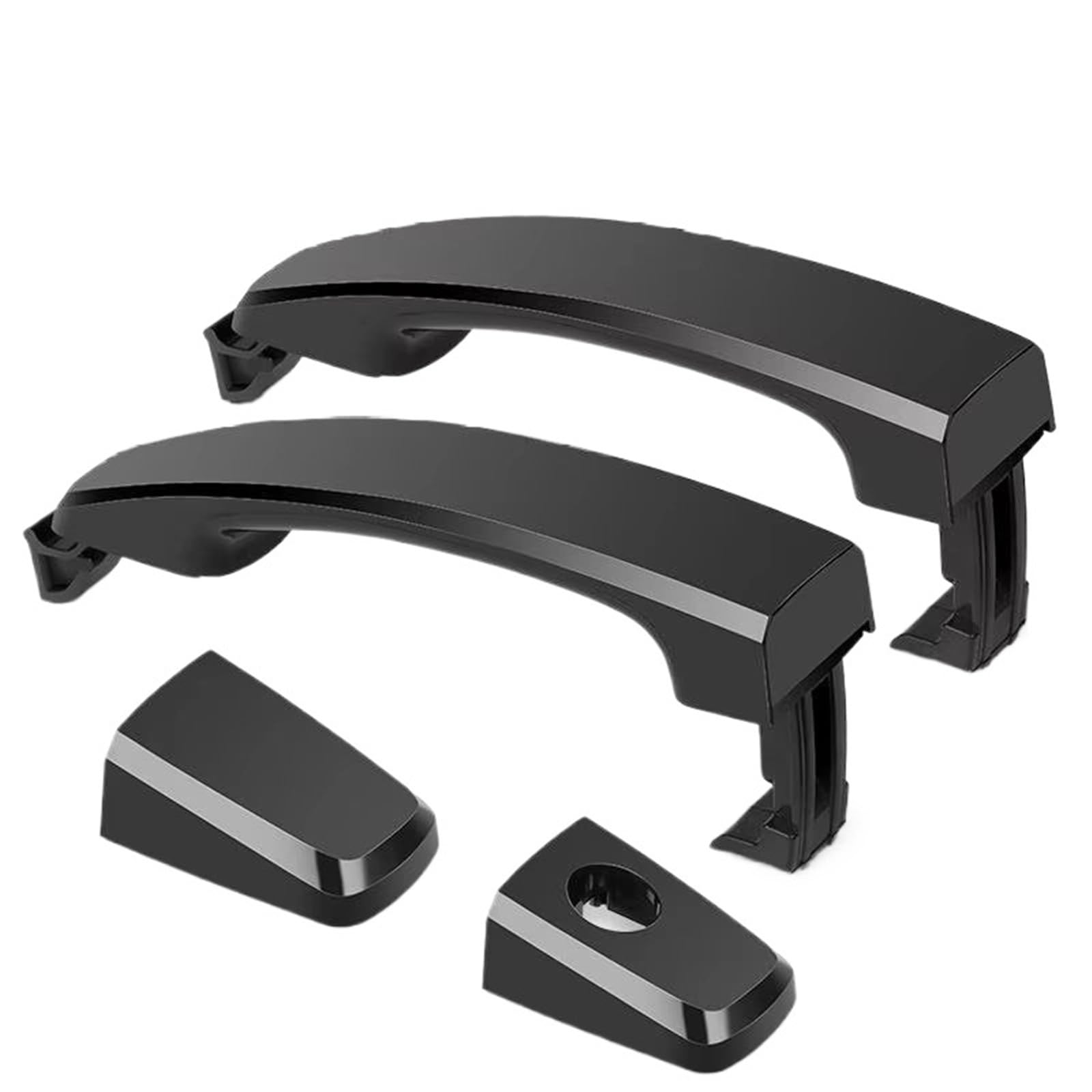 Für Captiva CG 2006-2018 Für Chevrolet Vorne Hinten Außentür Griff Schwarz/Chrom Auto Links Rechts Außerhalb griff Fahrertür Außentürgriff(1piece Black,With Keyhole) von CAIDIS