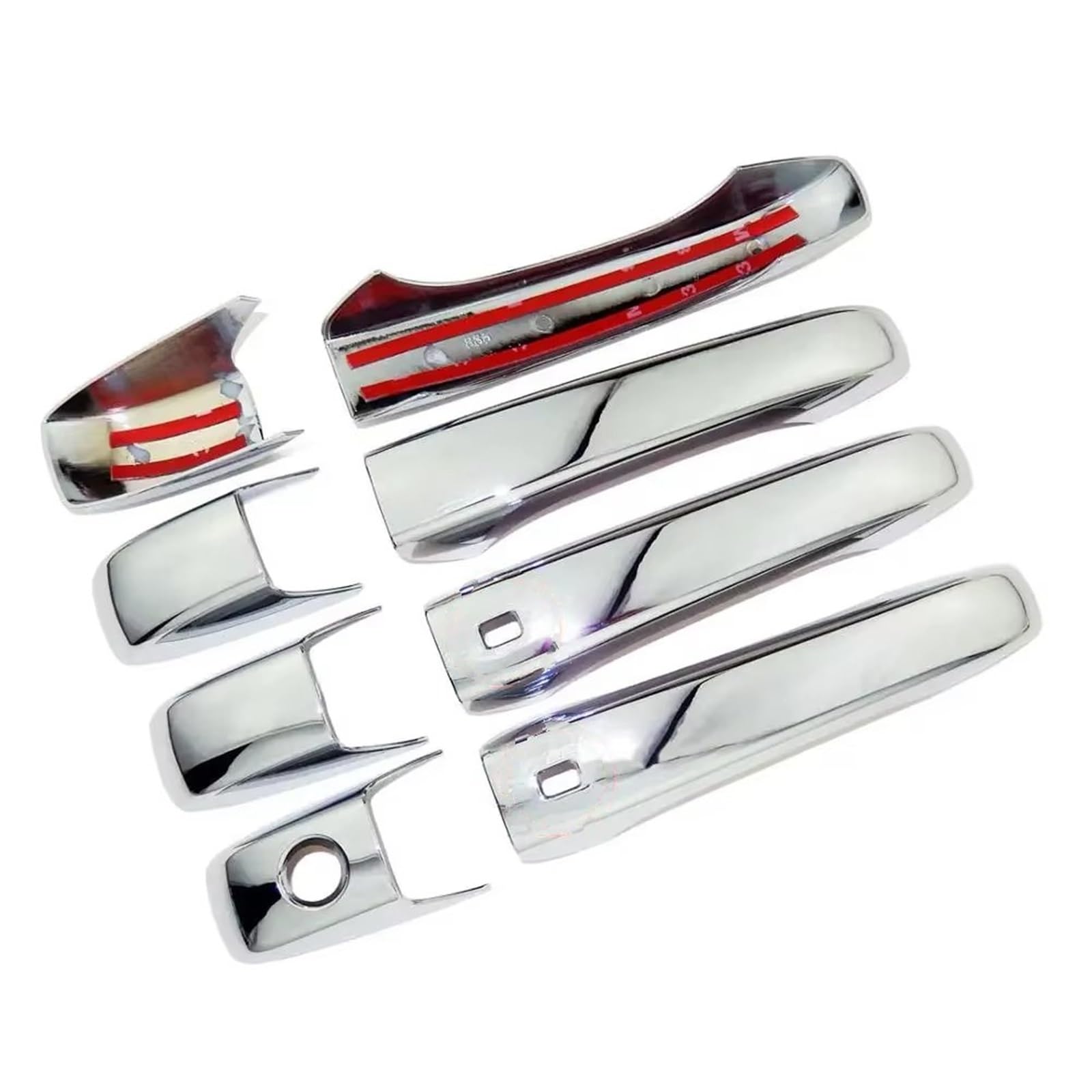 Für Dodge Für Grand Für Caravan Für Avenger Für Durango Für Journey Für Magnum Für Caliber Seite Tür Griff Abdeckung außen Chrome Trim Fahrertür Außentürgriff(2 Button Set) von CAIDIS