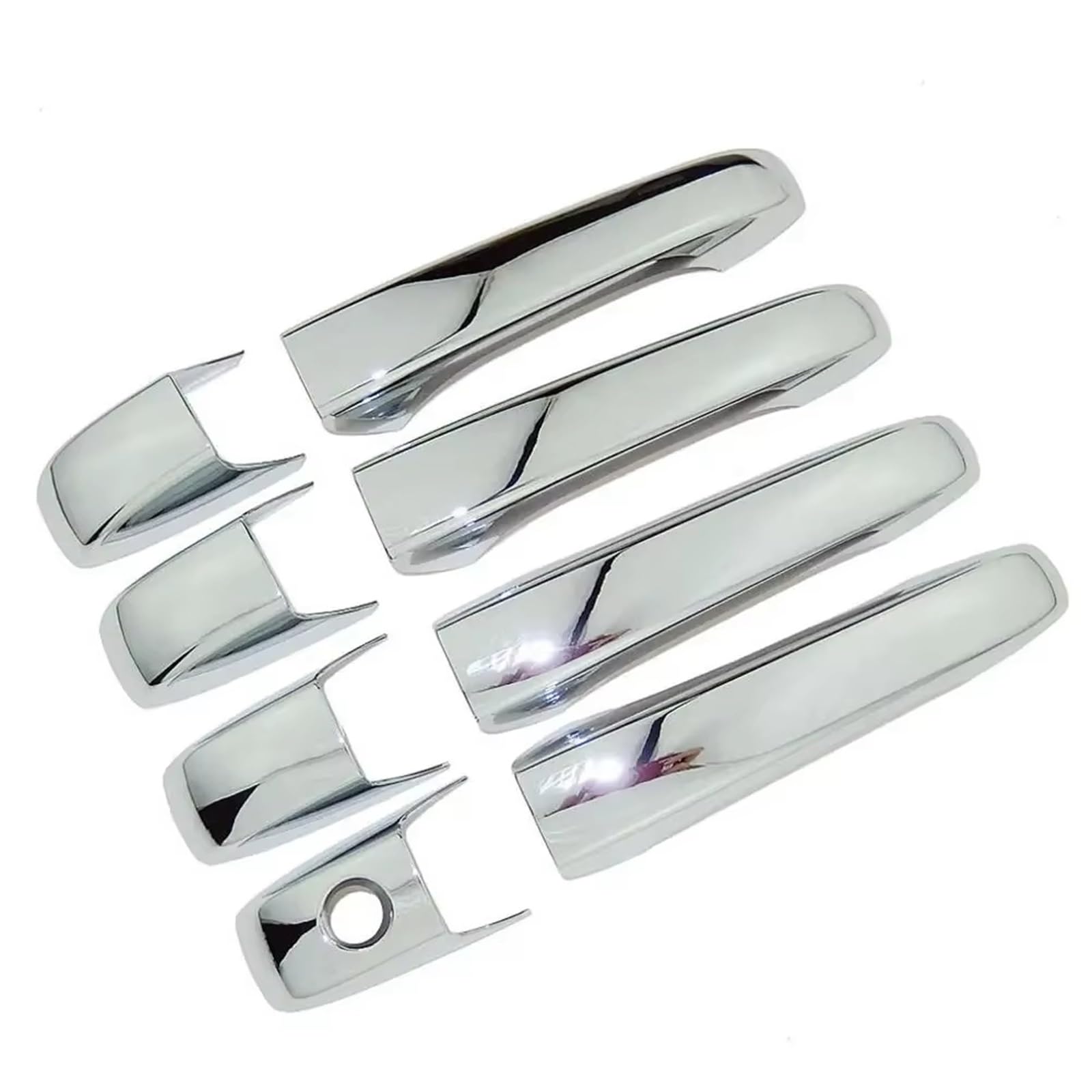 Für Dodge Für Grand Für Caravan Für Avenger Für Durango Für Journey Für Magnum Für Caliber Seite Tür Griff Abdeckung außen Chrome Trim Fahrertür Außentürgriff(No Button Set) von CAIDIS