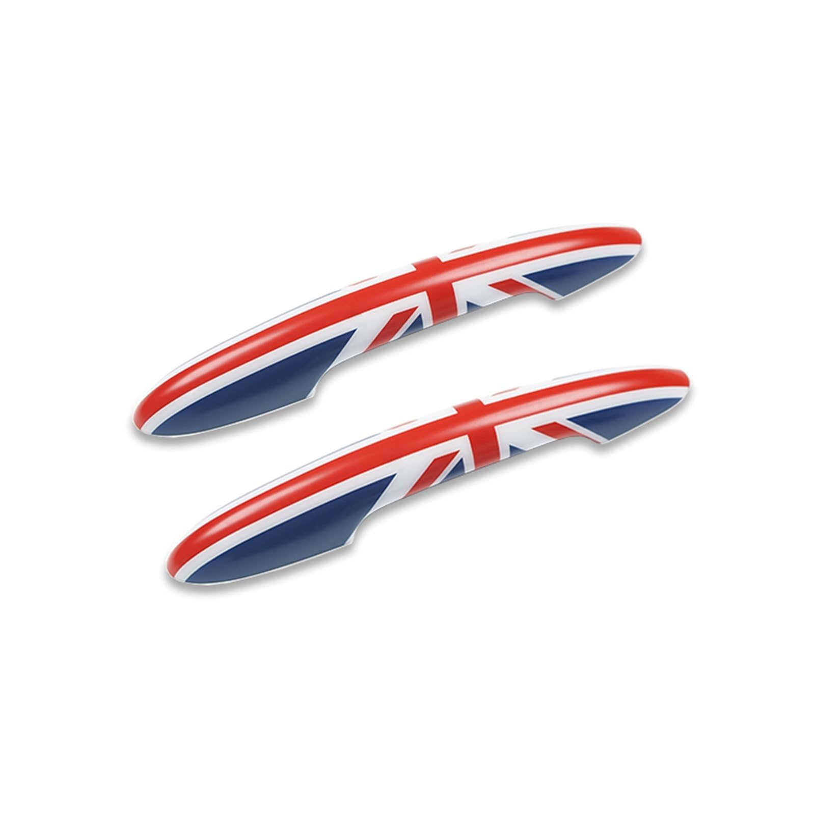 Für MINI Für Cooper S Für JCW F56 F57 2 stück Im Set Die Schwarz Flagge Türgriff Abdeckung Aufkleber trim Fahrertür Außentürgriff(Union Jack,No Hole and Light) von CAIDIS