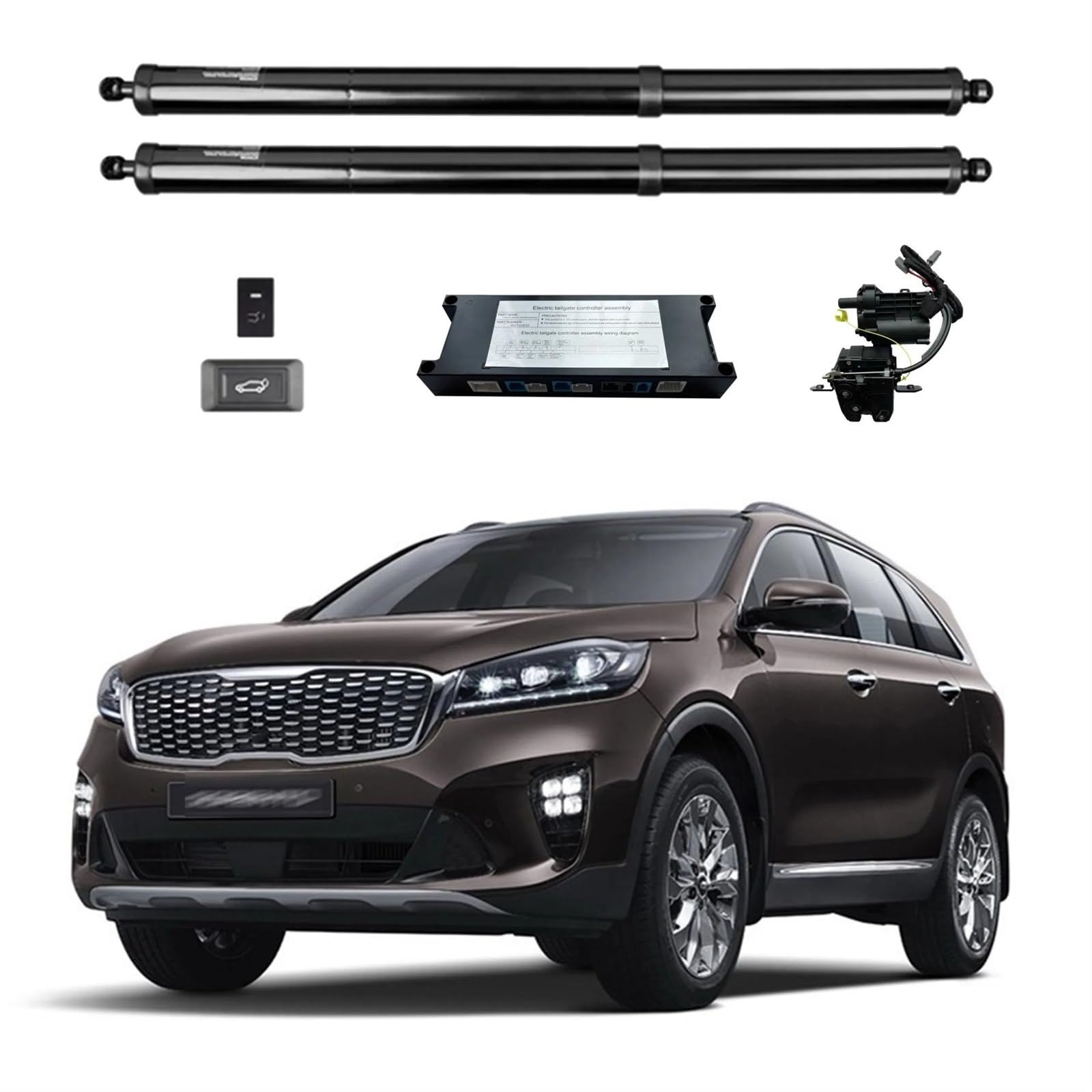 Gasfeder Heckklappe Für Kia Für Sorento 2018 2019 2020 Elektrische Heckklappe Power Zurück Tür Heckklappe Boot Trunk Strut Automatische Schock Hubstange Heckklappendämpfer(Without kick sensor) von CAIDIS