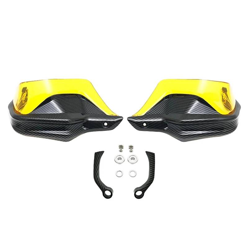 Handprotektoren Motorrad Für R1200GS Für R1250GS LC Für ADV Für Abenteuer 2013-2022 Windabweiser Schild Handprotektoren Handprotektoren Wachen Lenker Handprotektoren(Carbon-Black Yellow) von CAIDIS