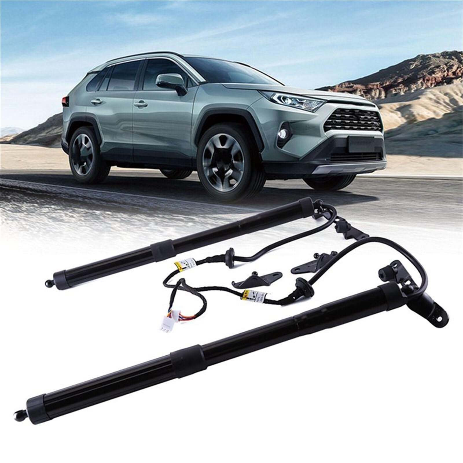 Heckklappendämpfer Für Toyota Für RAV4 2013-2018 68910-09010 Ersatzteile Auto Heckklappe Power Lift Unterstützung Rechts Gasdruckfeder(Black Right) von CAIDIS