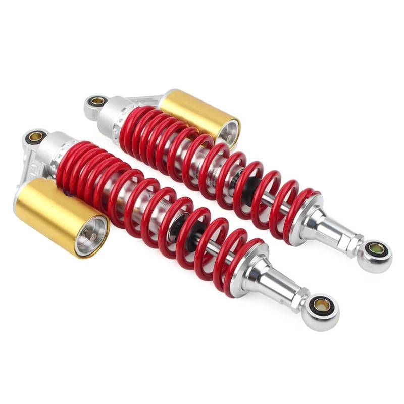 Motorrad Stoßdämpfer 1 Paar 375mm Rot Air Stoßdämpfer Suspension Damp Universal Für Die Meisten Motorrad Modelle Stoßdämpfer von CAIDIS