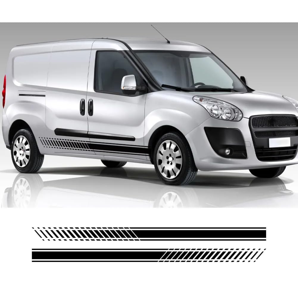 2 STÜCKE Autoaufkleber, Für FIAT Doblo Cargo Panorama Vauxhall, Für Opel Combo Camper Van Grafiken Vinyl Aufkleber Tuning Autozubehör von CAILION