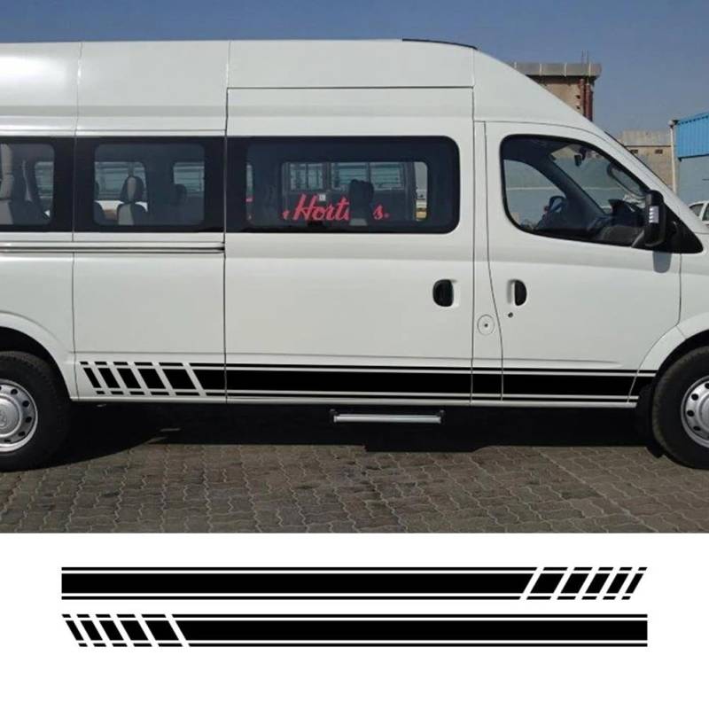 2 STÜCKE Autotür-Seitenaufkleber, Für Maxus V80 Camper Cargo Van Teile Liniengrafiken Streifen Vinyl Aufkleber Tuning Autozubehör von CAILION