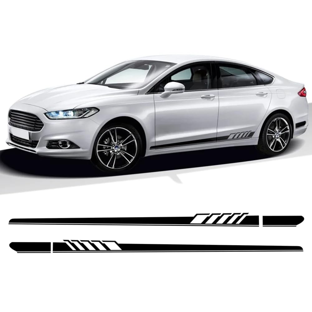 2-teiliges Edition 1 Styling 5D Carbonfaser-Vinyl-Seitenstreifen-Rockaufkleber, für Ford, für Mondeo MK3 MK4 MK5, für Fusion-Zubehör von CAILION