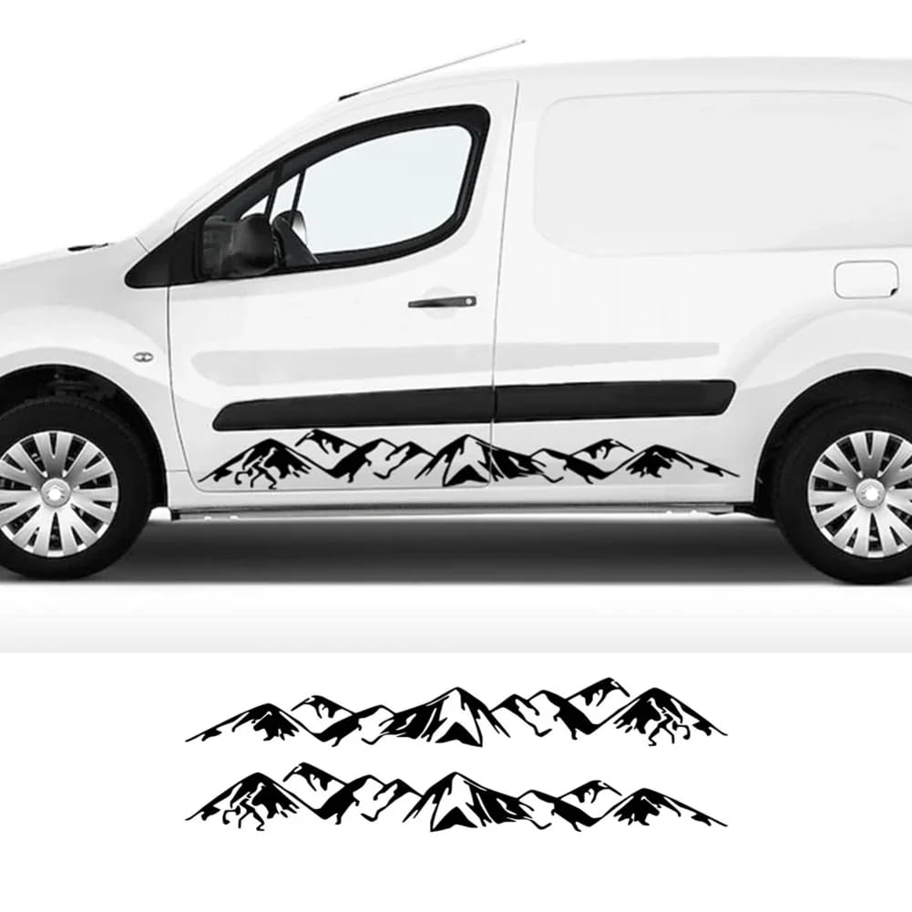 Auto-Seitentür-Aufkleber, für Citroen Berlingo K9 XL Camper Van, Auto-Tuning-Zubehör, Grafiken, für Vinyl-Dekor-Aufkleber im Mountain-Stil von CAILION