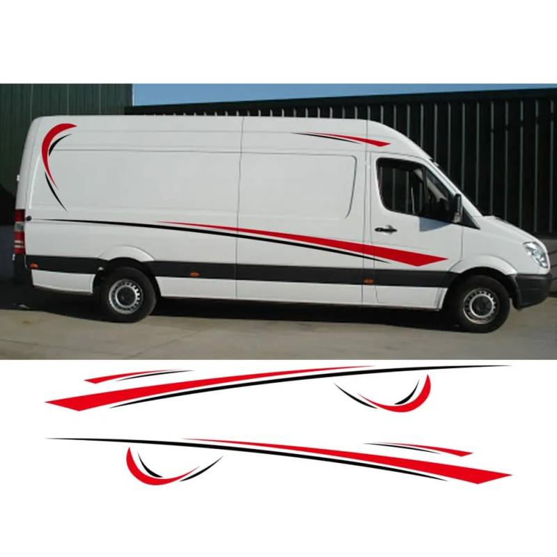 Autoaufkleber Wohnmobil Caravan RV Streifen Camper Van Vinyl Aufkleber Auto Tuning Zubehör, Für Mercedes, Für Benz Sprinter W906 515 von CAILION