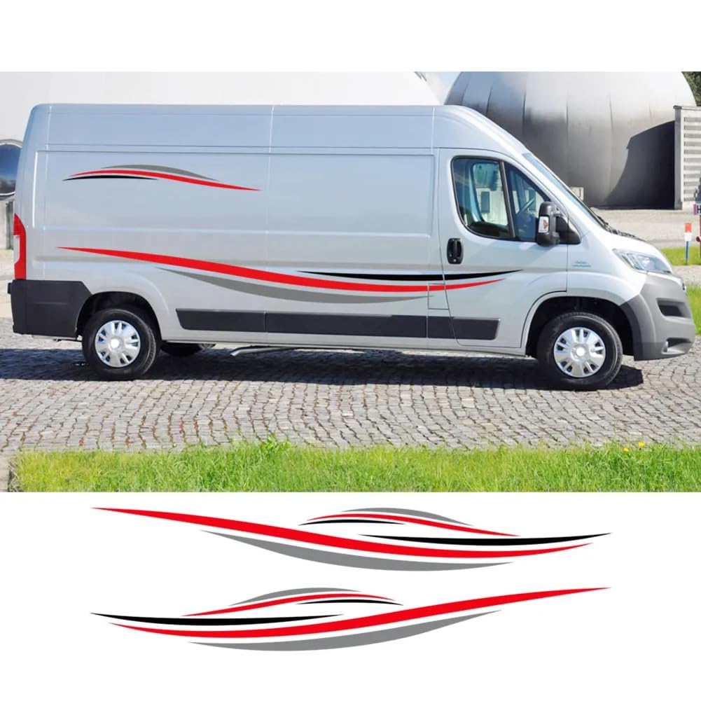 Autostreifen-Styling-Aufkleber, für Peugeot, für Boxer, für Citroen Jumper, für FIAT, für Ducato Camper Van, Vinyl-Dekor-Aufkleber, Auto-Tuning-Zubehör von CAILION